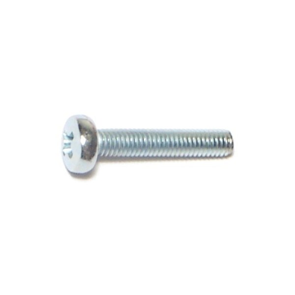 Midwest Fastener M3-0.50 x 16 mm Phillips Pan Machine Screw, Zinc Plated Steel, 25 PK 72465 - main